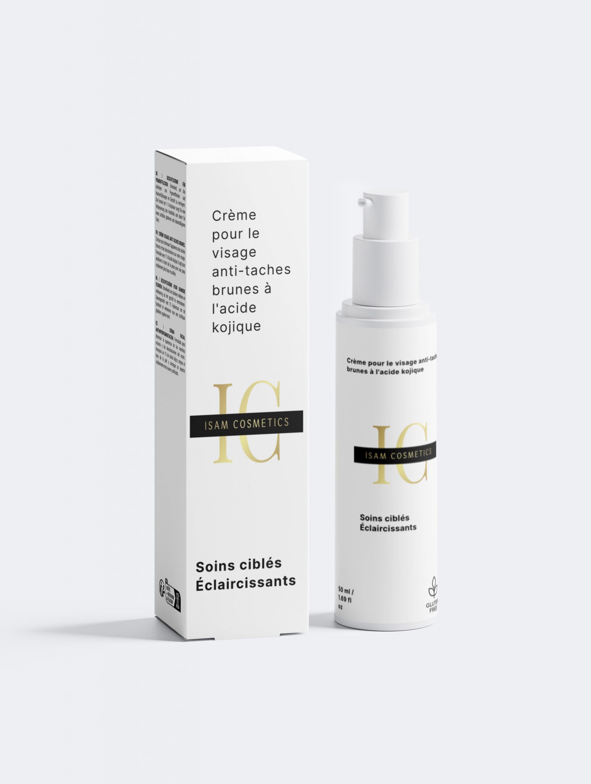 Crème pour le visage anti-taches brunes à l'acide kojique 50 ml