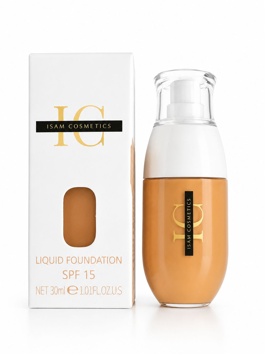 ISAM COSMETICS – Liquid Foundation SPF 15 ✨L5