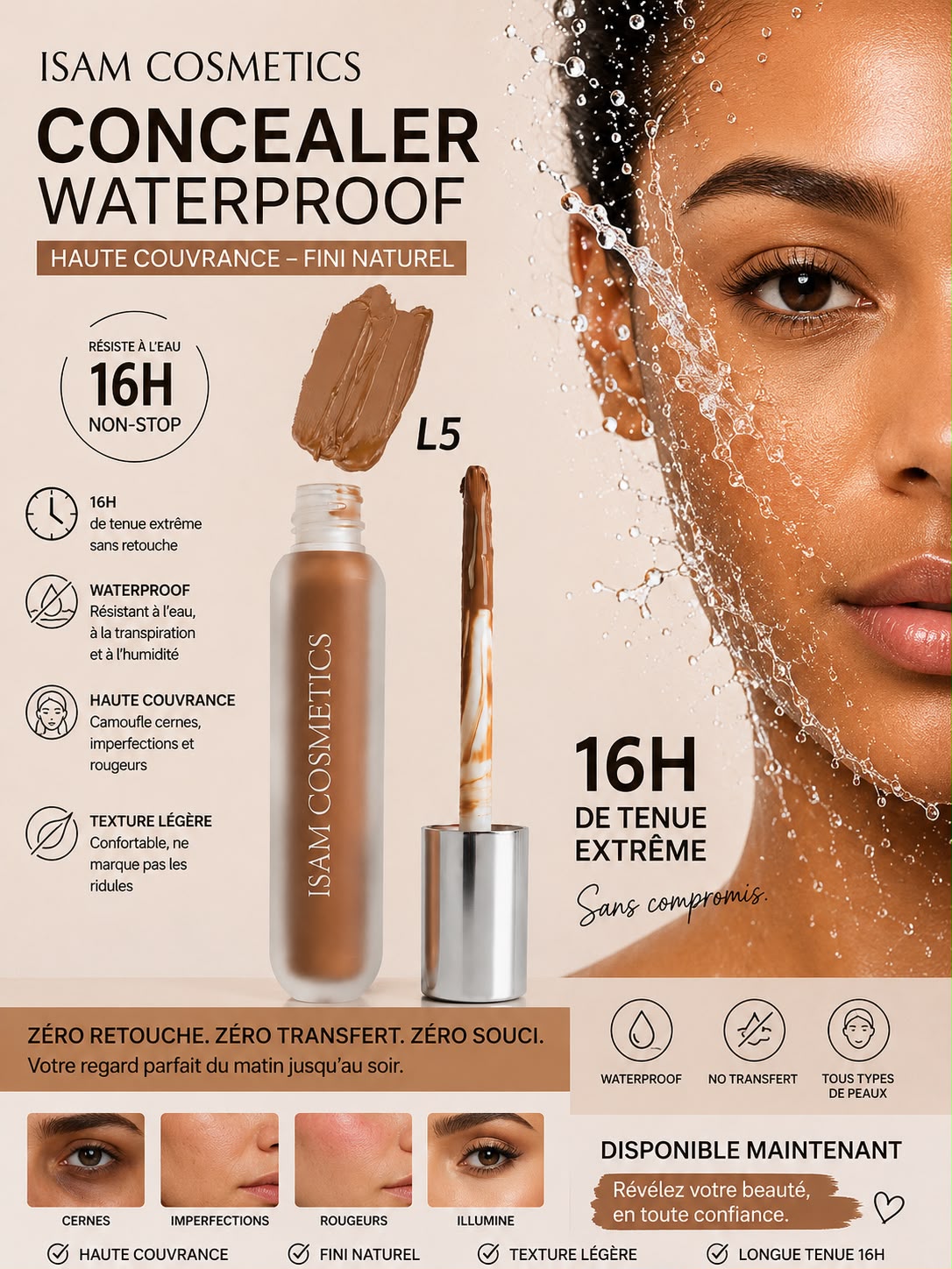 Concealer Haute Couvrance Waterproof 16H L5 – Image 2