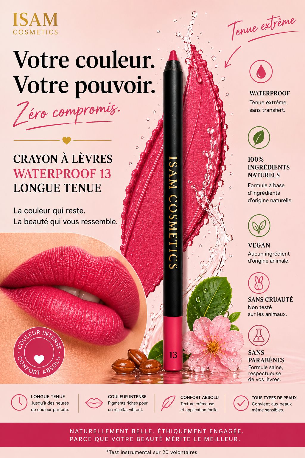 Crayon à Lèvres Waterproof – Longue Tenue 13 – Image 2